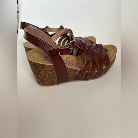 Blowfish Malibu humble wedge cork brown sandal size 7.5 - Picture 4 of 7
